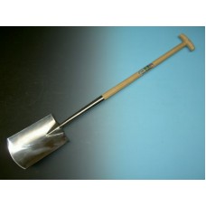 Hendrik Jan spade compact gepolijst met essen steel 90 cm